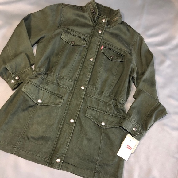 Levi's Jackets & Blazers - New Levi’s Military Olive Full Zip/Snap Jacket M
